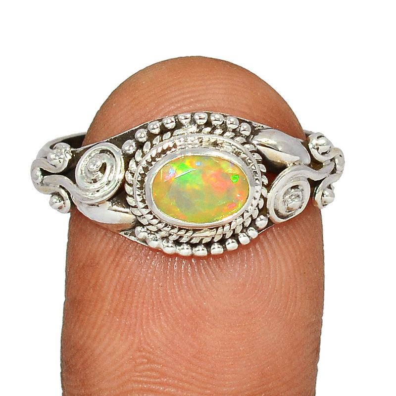 Small Filigree - Ethiopian Opal Faceted Ring - EOFR2000