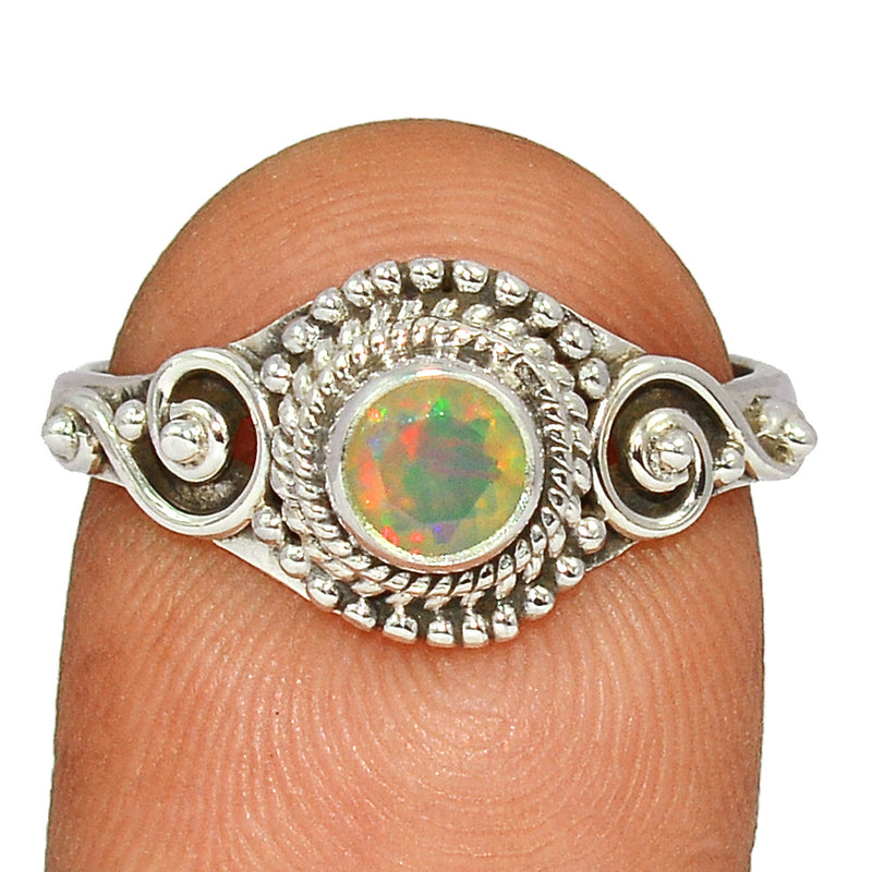 Small Filigree - Ethiopian Opal Faceted Ring - EOFR2001