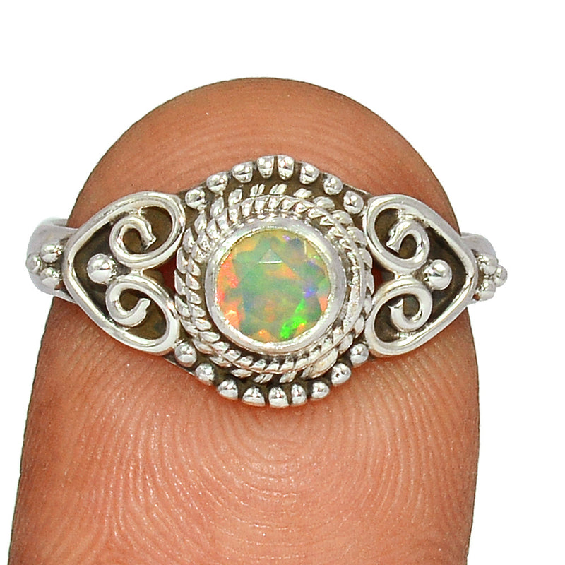 Small Filigree - Ethiopian Opal Faceted Ring - EOFR2017