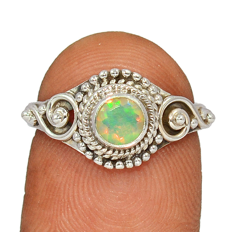 Small Filigree - Ethiopian Opal Faceted Ring - EOFR2021