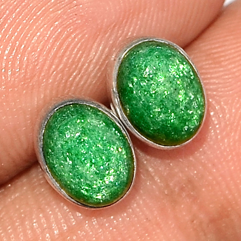 Green Aventurine Studs - GAVS48