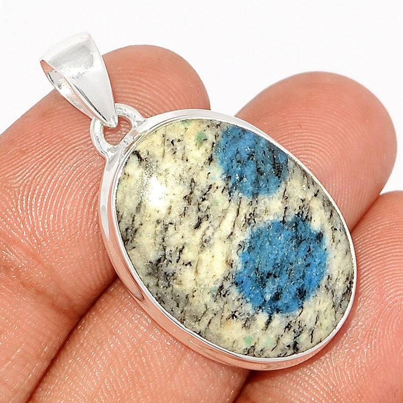 1.5" K2 Blue (Azurite In Quartz) Pendants - K2P1248