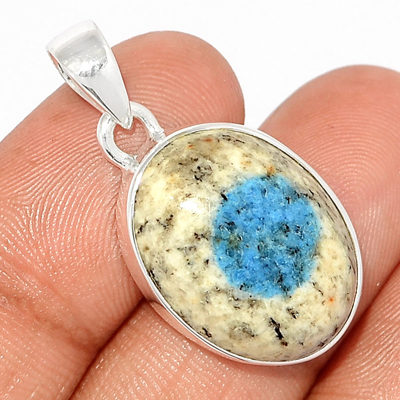 1.3" K2 Blue (Azurite In Quartz) Pendants - K2P1249