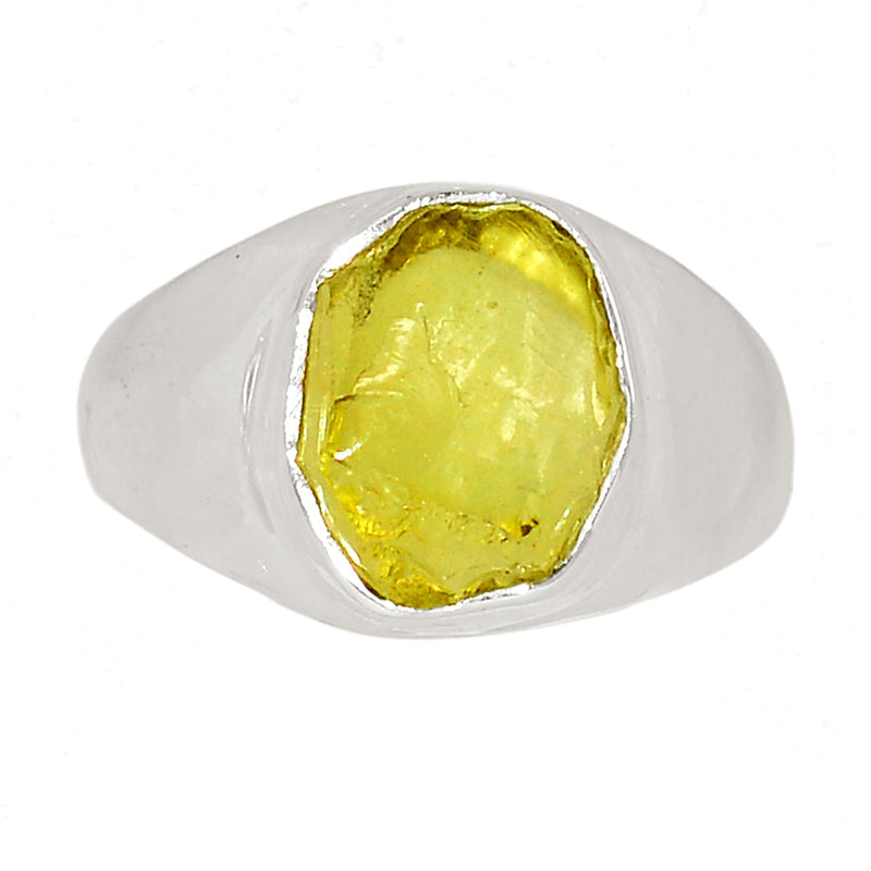 Solid - Lemon Topaz Rough Ring - LTRR124