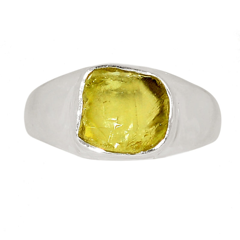 Solid - Lemon Topaz Rough Ring - LTRR125