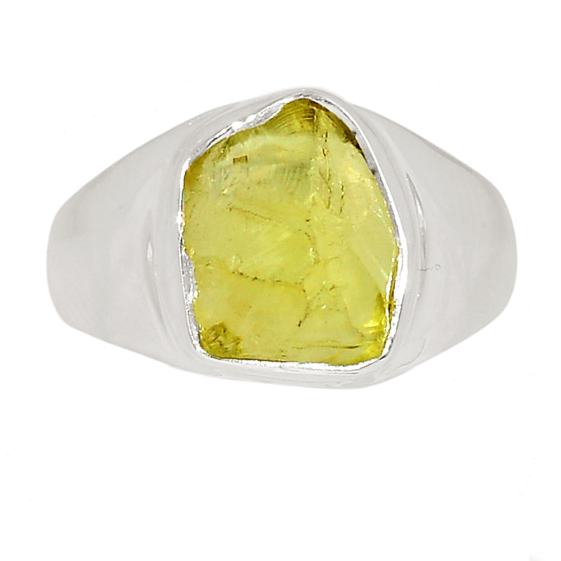 Solid - Lemon Topaz Rough Ring - LTRR127