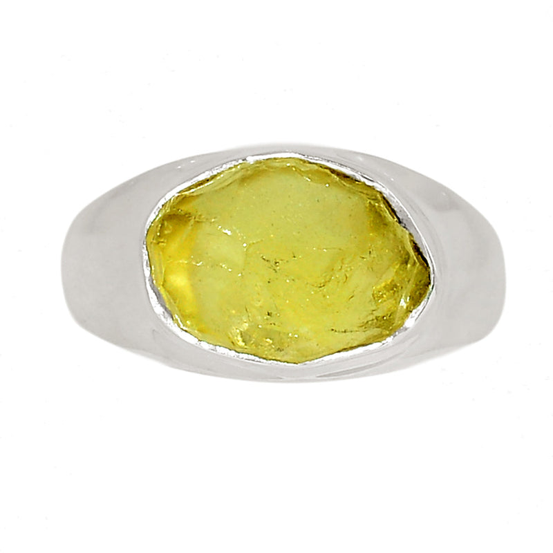 Solid - Lemon Topaz Rough Ring - LTRR128