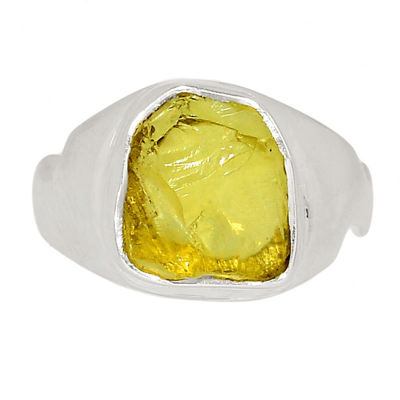 Solid - Lemon Topaz Rough Ring - LTRR132