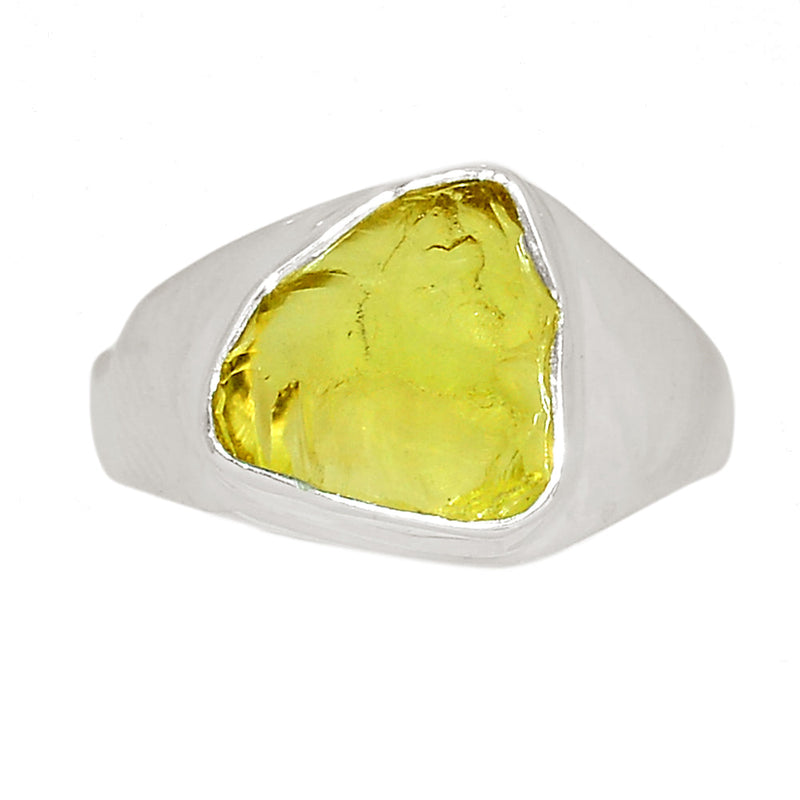 Solid - Lemon Topaz Rough Ring - LTRR138