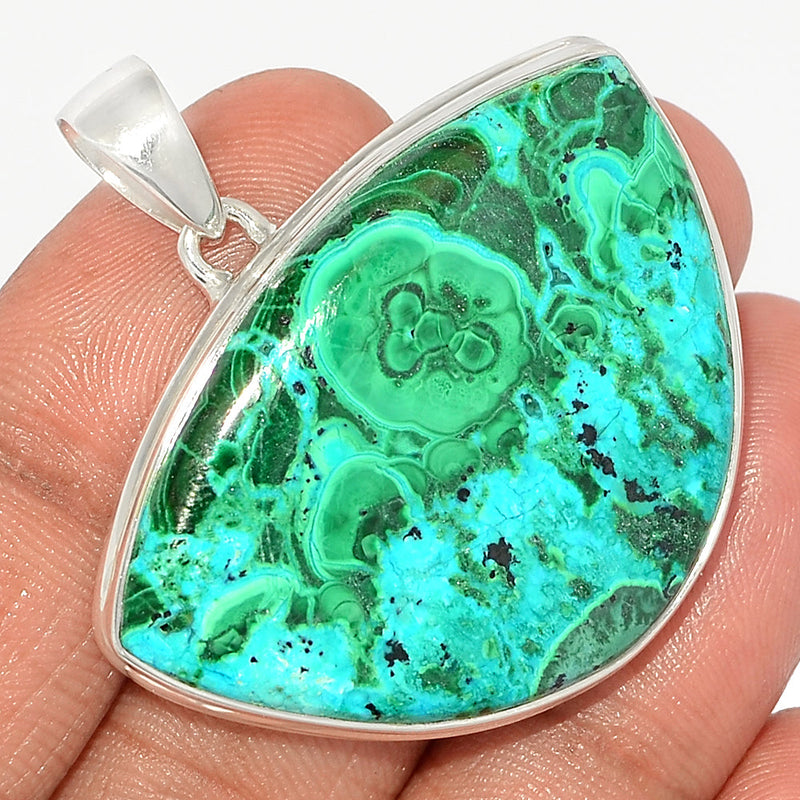 1.6" Malachite In Chrysocolla Pendants - MICP1801