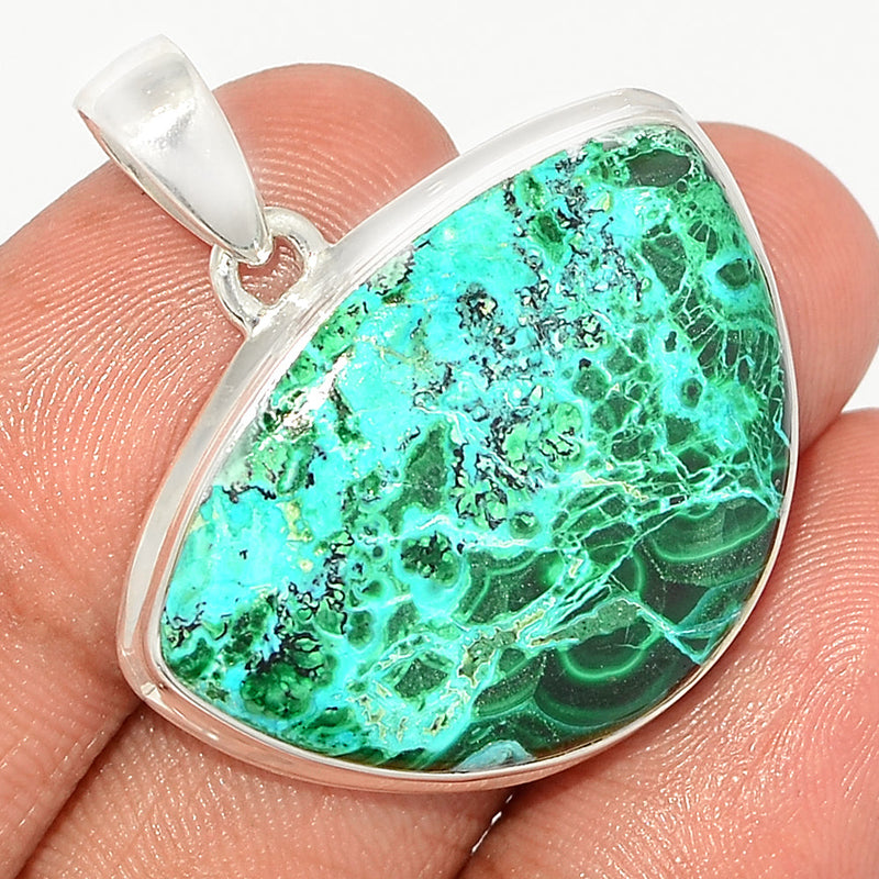 1.3" Malachite In Chrysocolla Pendants - MICP1803