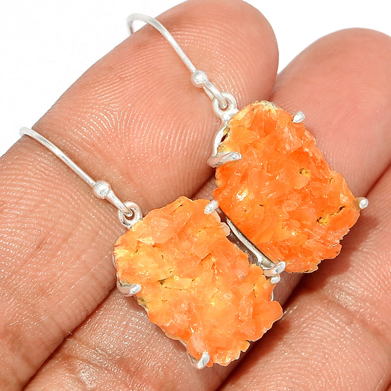 1.3" Orange Heulandite Earrings - OHLE15