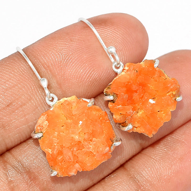 1.2" Orange Heulandite Earrings - OHLE1