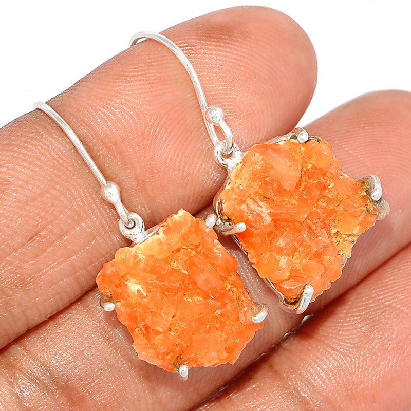 1.2" Orange Heulandite Earrings - OHLE5