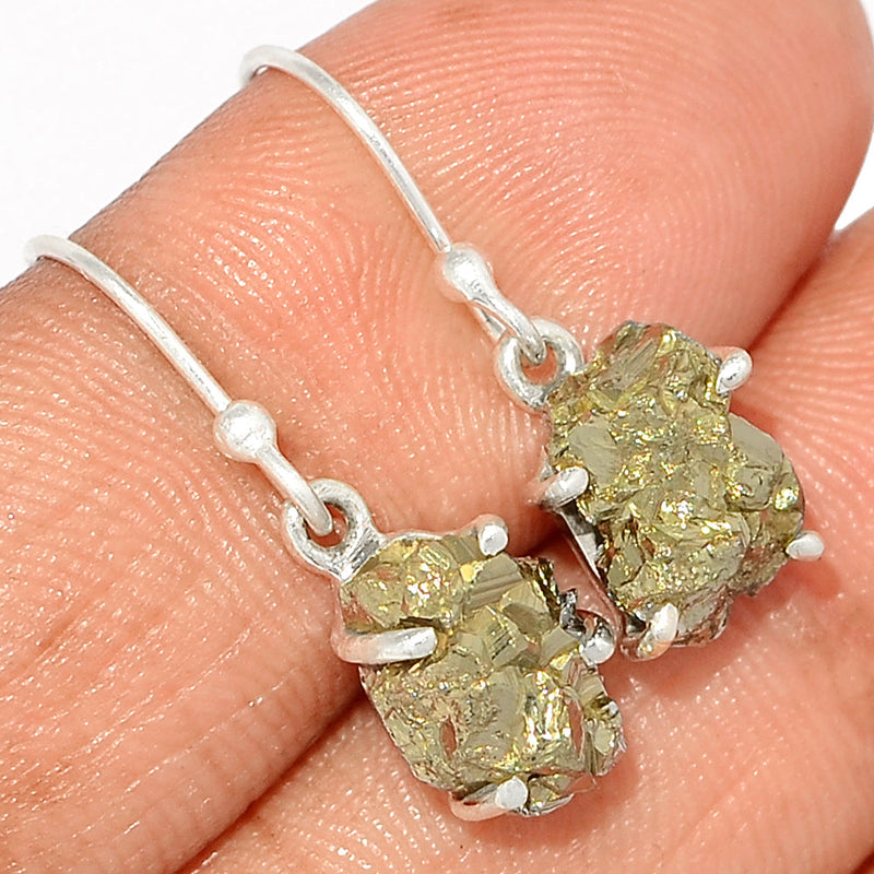 1" Claw - Mexican Pyrite Druzy Earrings - PYDE279
