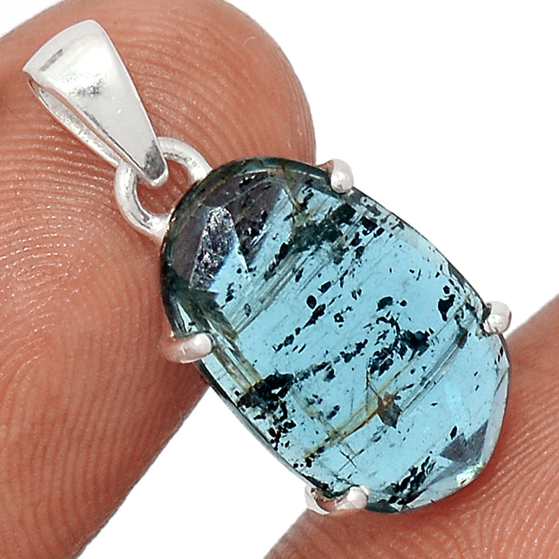 1" Claw - Teal Blue Kyanite Faceted Pendants - TKFP124