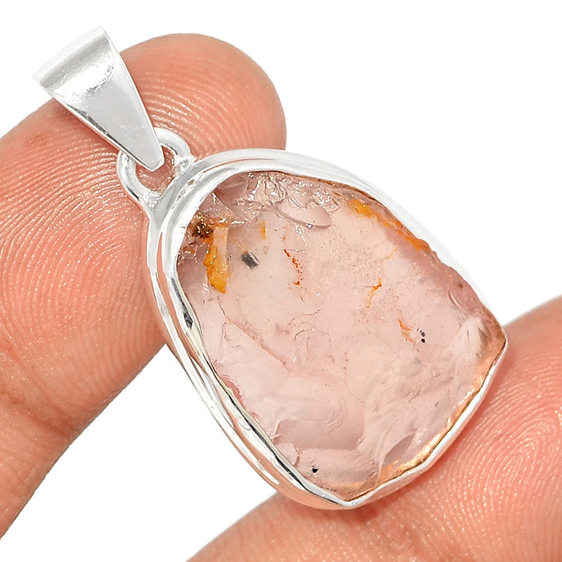 1.5" Rose Quartz Rough Pendants - RQRP750