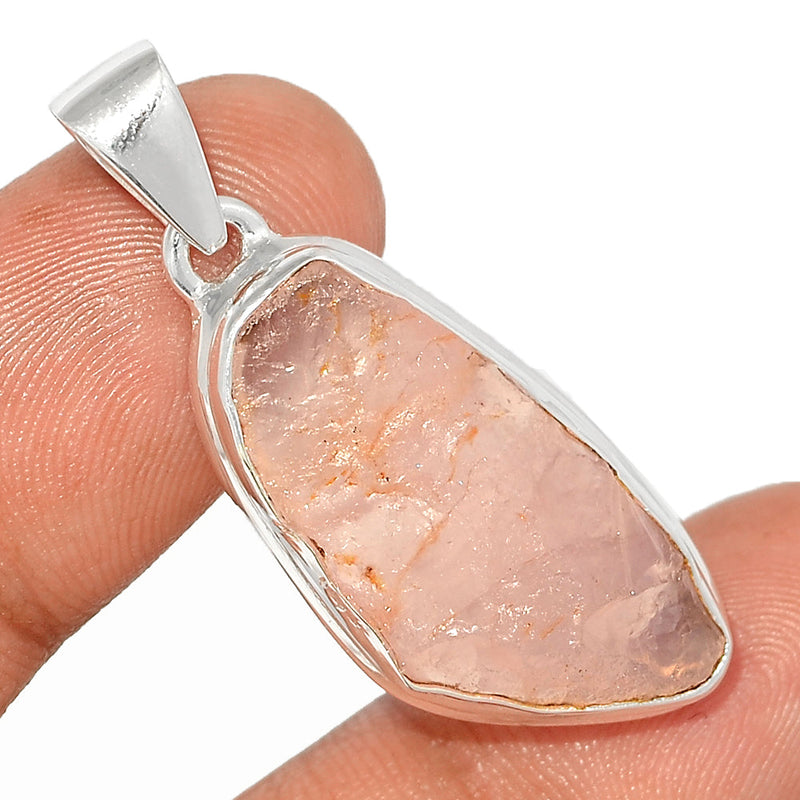 1.6" Rose Quartz Rough Pendants - RQRP751