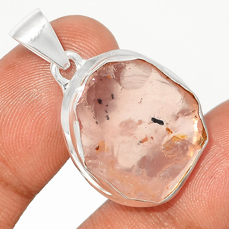 1.3" Rose Quartz Rough Pendants - RQRP752