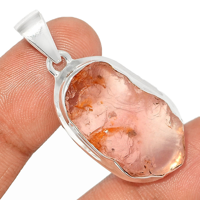 1.7" Rose Quartz Rough Pendants - RQRP759