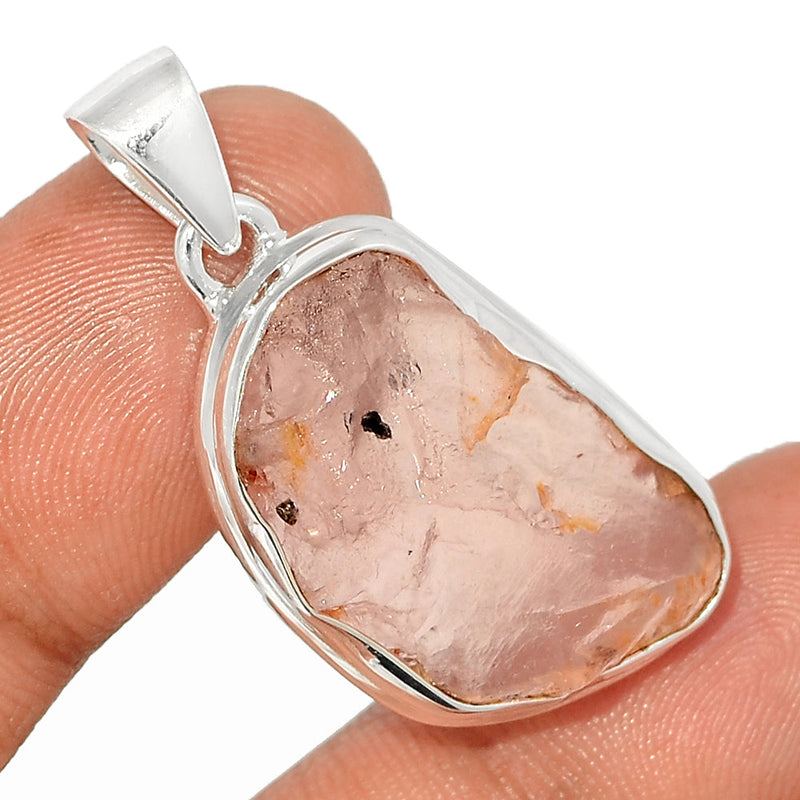 1.5" Rose Quartz Rough Pendants - RQRP760