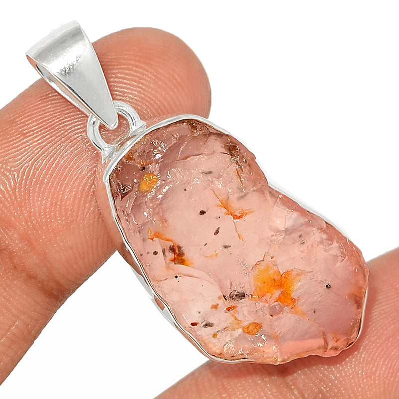 1.6" Rose Quartz Rough Pendants - RQRP762