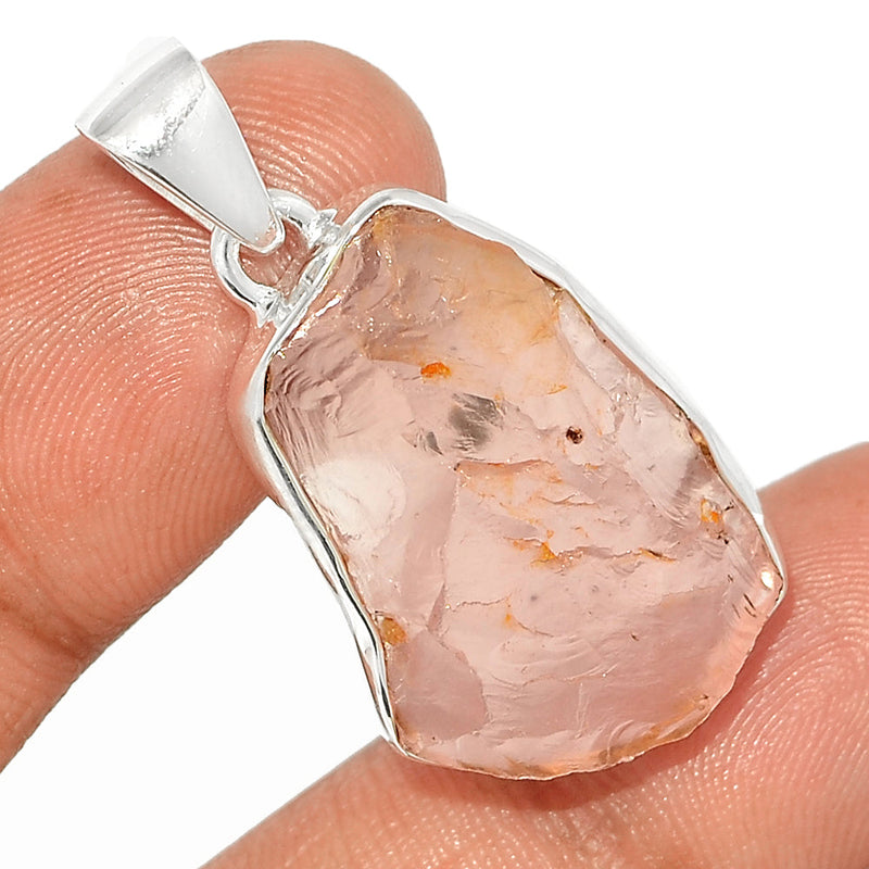 1.5" Rose Quartz Rough Pendants - RQRP764