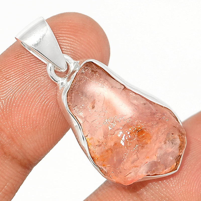 1.3" Rose Quartz Rough Pendants - RQRP774