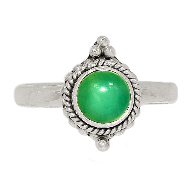 Small Filigree - Chrysoprase Ring - CRPR1132