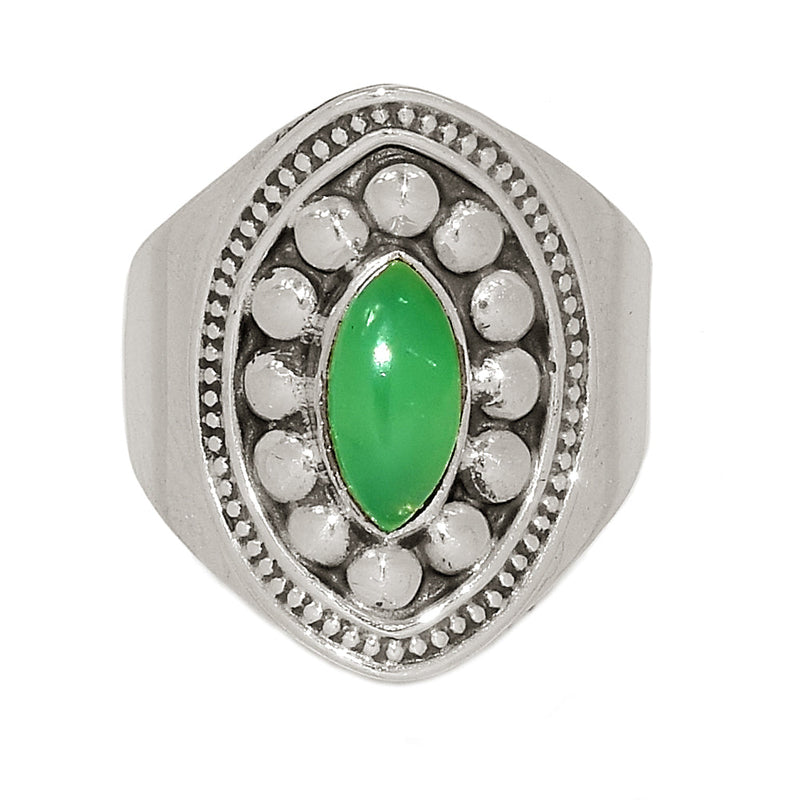 Fine Filigree - Chrysoprase Ring - CRPR1134