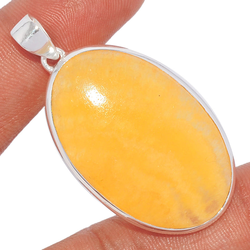 2" Yellow Lace Agate Pendants - YLAP110