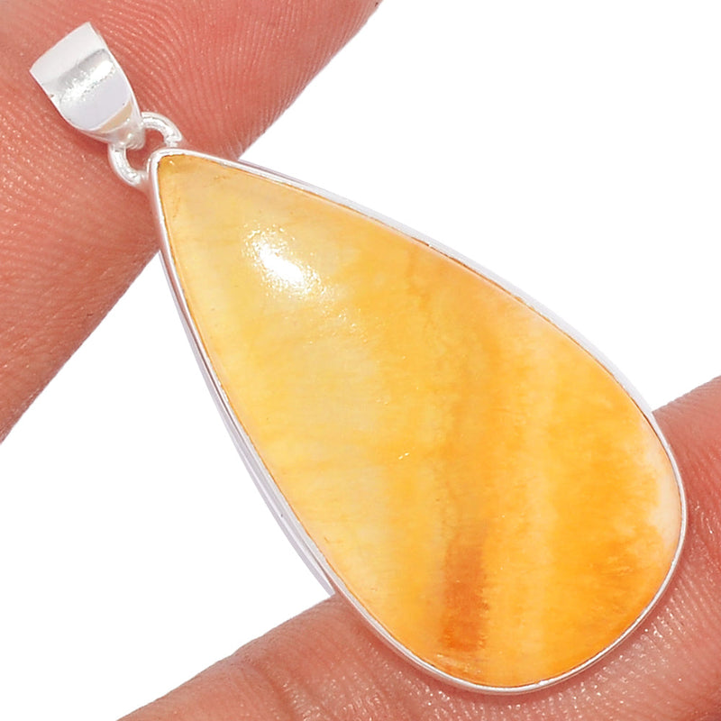 2" Yellow Lace Agate Pendants - YLAP111