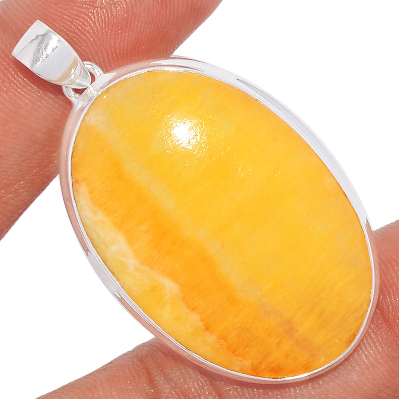 2" Yellow Lace Agate Pendants - YLAP120