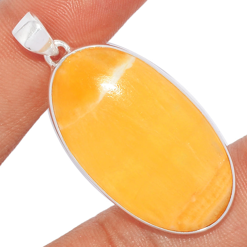 1.8" Yellow Lace Agate Pendants - YLAP124