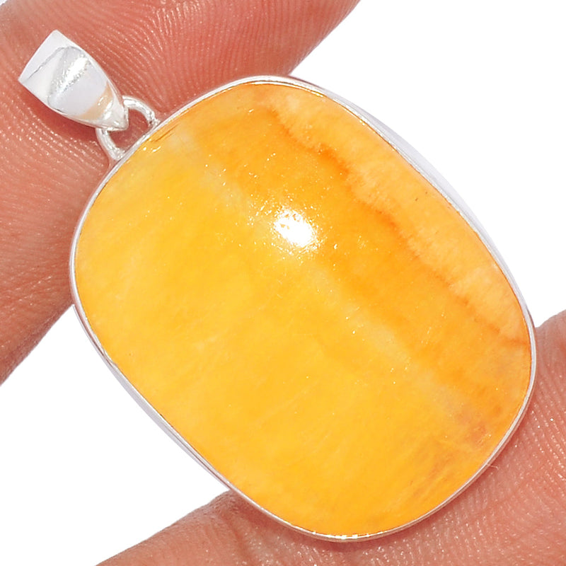 1.7" Yellow Lace Agate Pendants - YLAP125