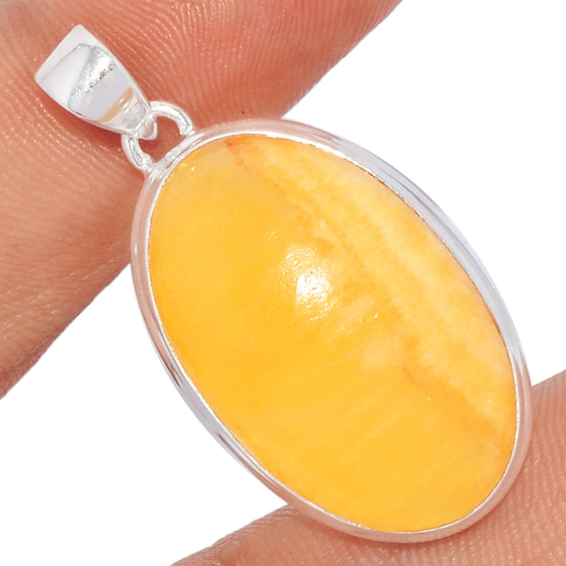 1.6" Yellow Lace Agate Pendants - YLAP131