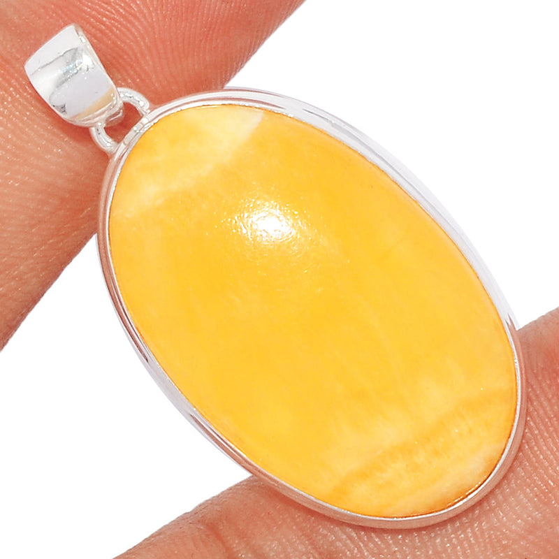 1.7" Yellow Lace Agate Pendants - YLAP133
