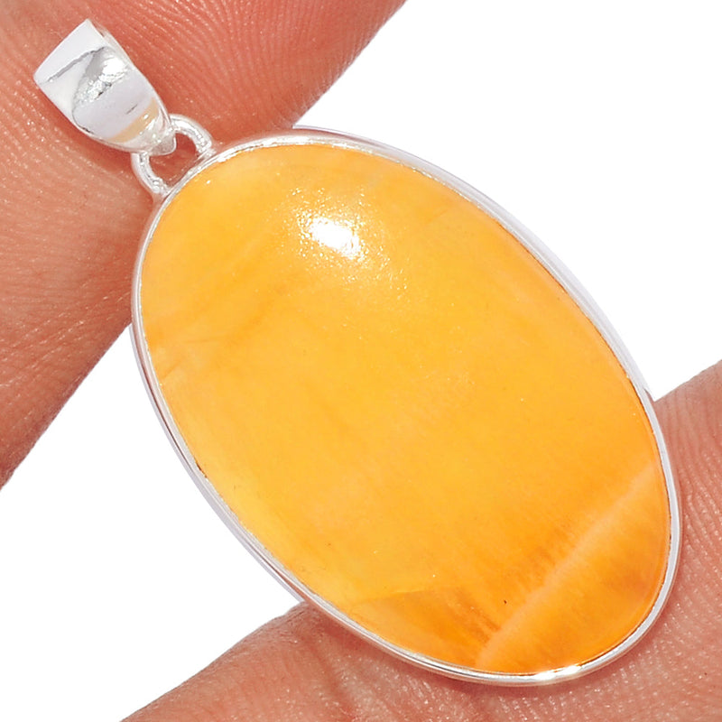 1.8" Yellow Lace Agate Pendants - YLAP134