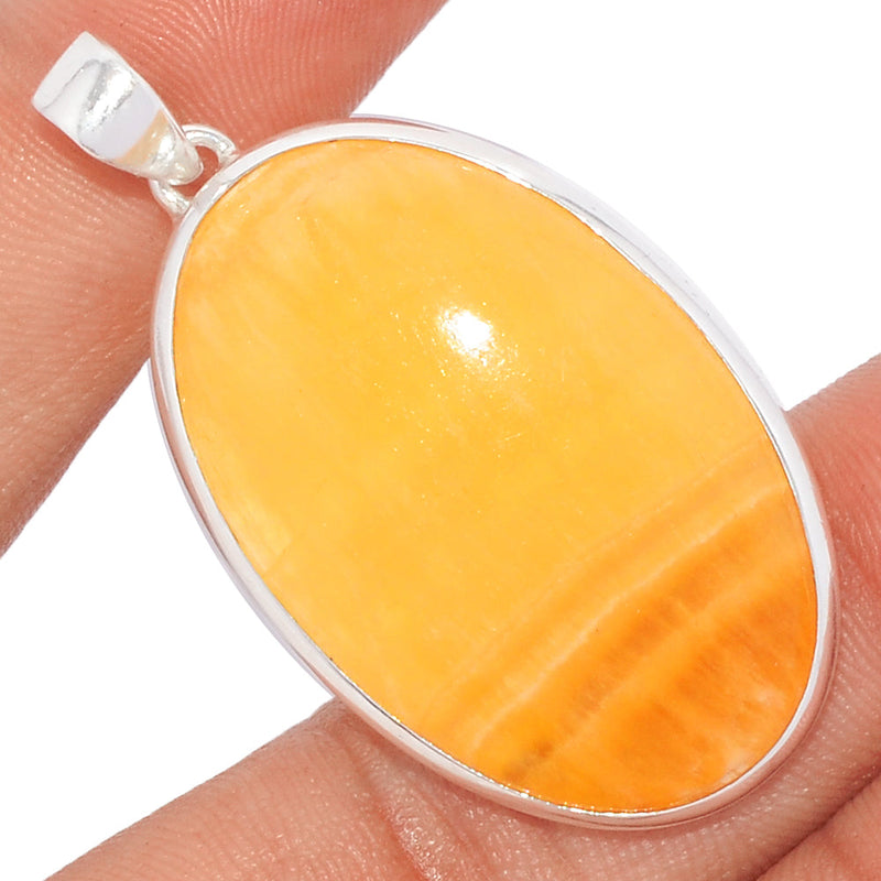 2" Yellow Lace Agate Pendants - YLAP141