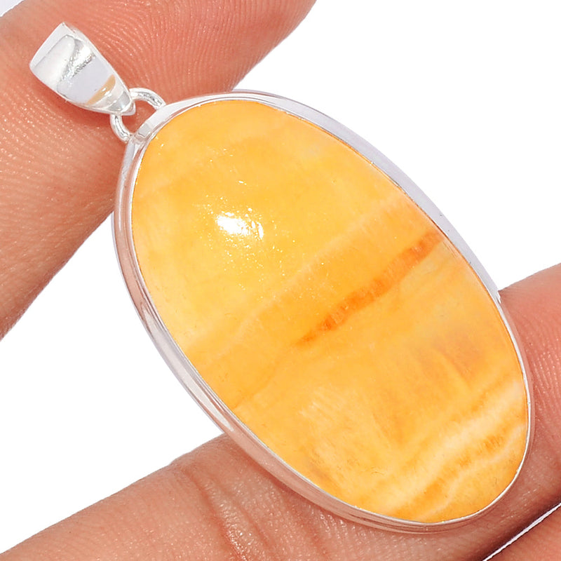 2.1" Yellow Lace Agate Pendants - YLAP142