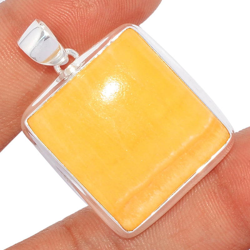 1.5" Yellow Lace Agate Pendants - YLAP145