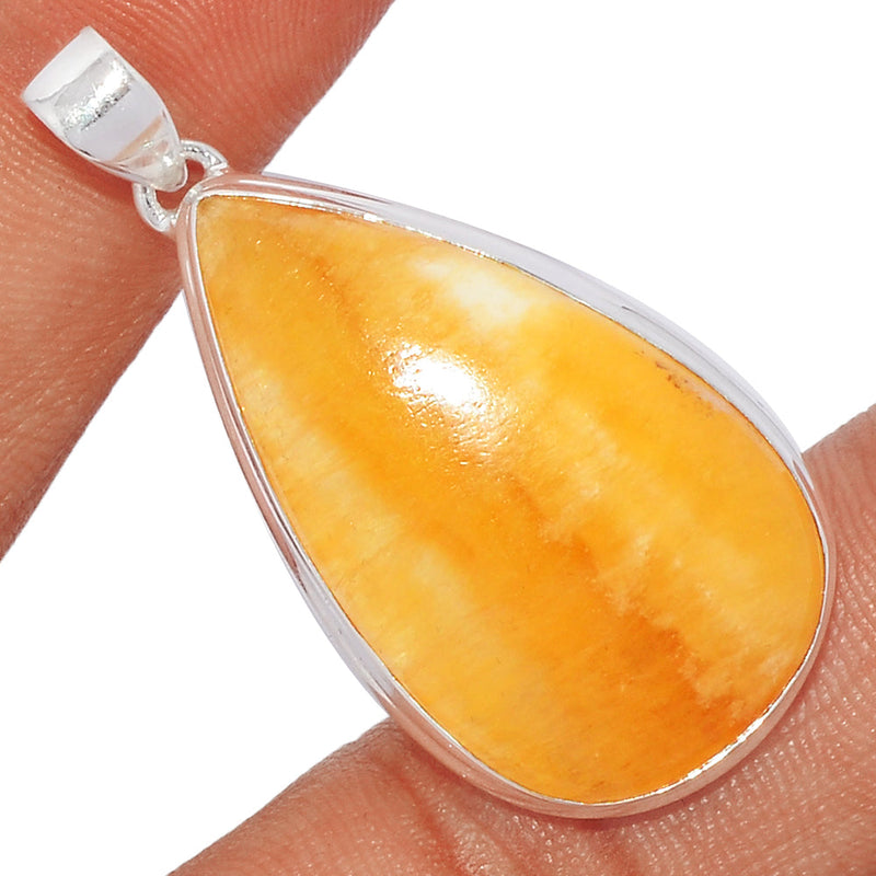 1.7" Yellow Lace Agate Pendants - YLAP147