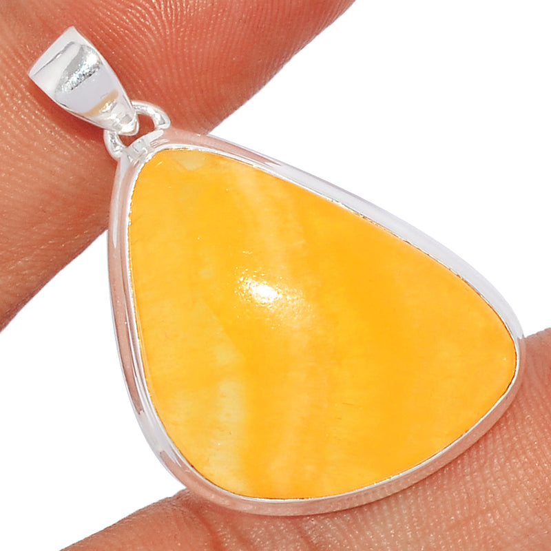 1.5" Yellow Lace Agate Pendants - YLAP148