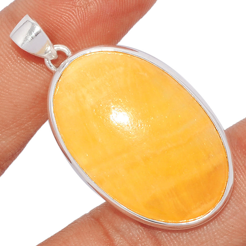 1.7" Yellow Lace Agate Pendants - YLAP149
