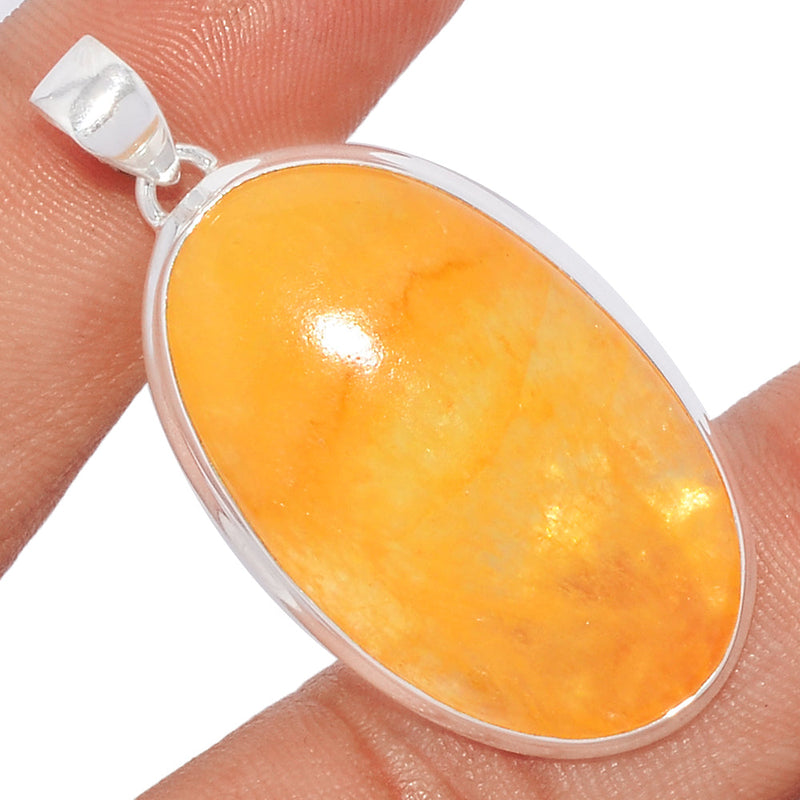 1.8" Yellow Lace Agate Pendants - YLAP150