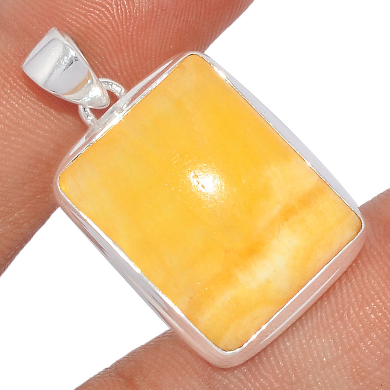 1.3" Yellow Lace Agate Pendants - YLAP153