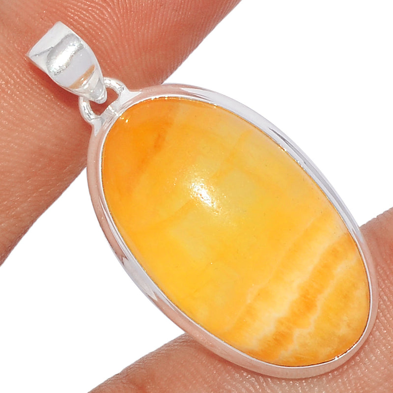 1.6" Yellow Lace Agate Pendants - YLAP156