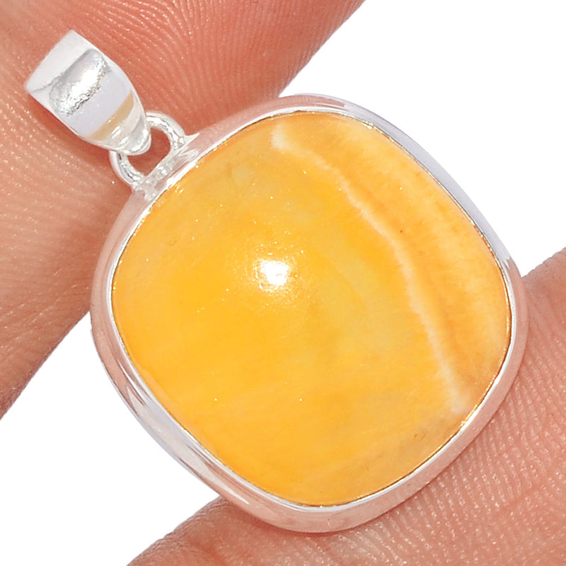 1.3" Yellow Lace Agate Pendants - YLAP162