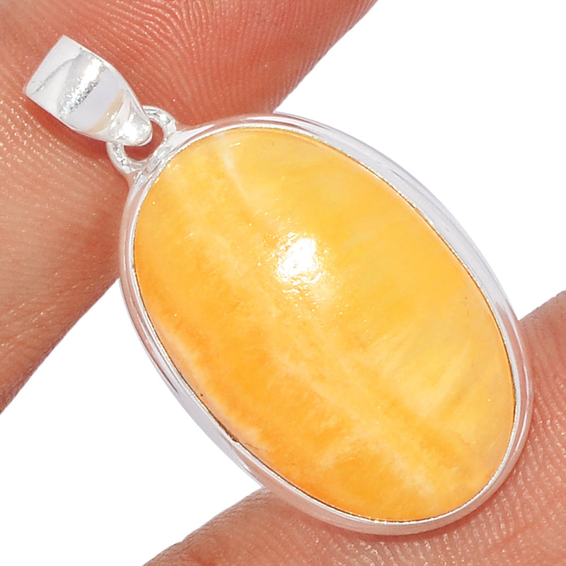 1.3" Yellow Lace Agate Pendants - YLAP162