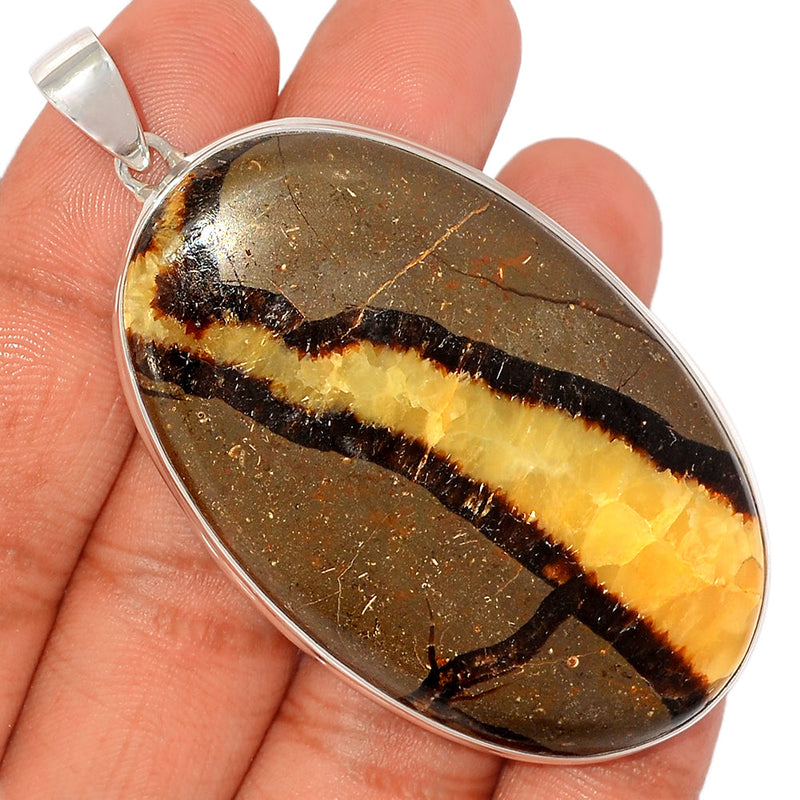 2.8" Yellow Septarian Pendants - YSPP470